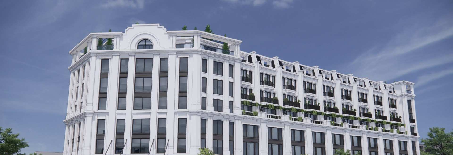 Rendering of the Langs Village project, 82 Chua Lang Street